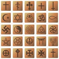 Vector Set of Religious Symbols N9
