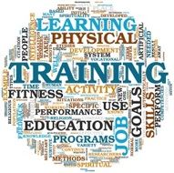 Training concept in tag cloud