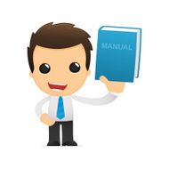 Funny Cartoon Office Worker N17