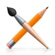 Paintbrush and Pencil