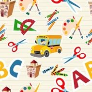 Back to school tools and supplies pattern