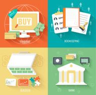 set of social business life icons design Vector illustrations backgrounds