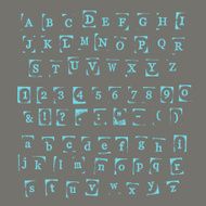 Set of rubber stamp characters in vector N2