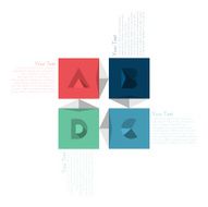 Modern Minimal Design Infographic Template with Alphabet N4
