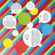 Vector circles and speak bubbles infographic template N3
