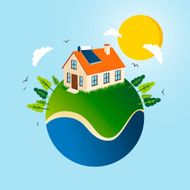Green Solar energy concept