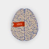 Creative vector illustration human brain