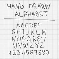 Hand Drawn Alphabet N40