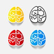 realistic design element brain N72