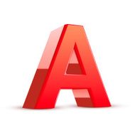 3d red letter A N8