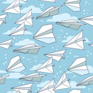 Paper planes seamless texture N6