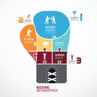 infographic Template boxing jigsaw banner