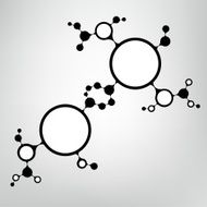 2d DNA molecule structure vector background N10