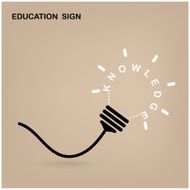 Creative light bulb education sign