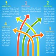 Five bright different way infographics Vector illustration N2