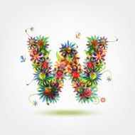 Floral letter for your design N23