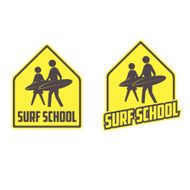 Surfing school labels