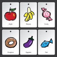 Food illustration vocabulary card N4
