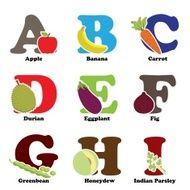 Fruit and vegetable alphabet N3