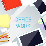 Office work and workplace organization concept