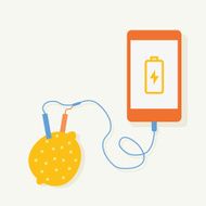 Lemon electric charging Smartphone