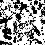 Black and white vector ink splash seamless pattern monochrome N7