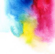 Abstract primary colors watercolors
