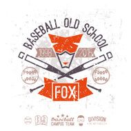 Emblem baseball old school
