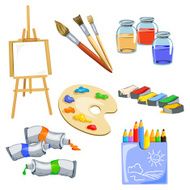 set of subjects for the artist