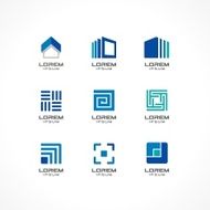 Set of icon design elements Abstract logo ideas for business