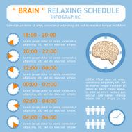 Brain relaxing schedule plan infographic