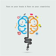 Creative brain abstract vector logo design template N2