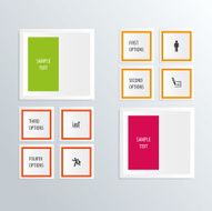 Infographic business options template on the grey background N2