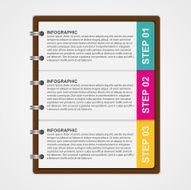 Modern design template infographic of notebook paper