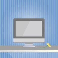 computer on desk N4