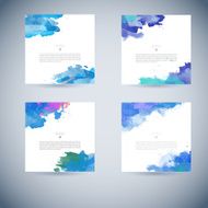 Set of vector watercolor template N87