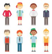 Set of boys in casual smart and sports clothes N2