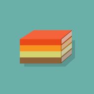 book stack flat icons design vector shadow color