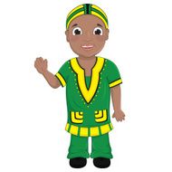 African Boy Vector Illustration N2