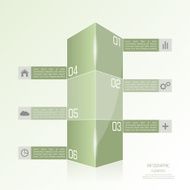 Modern template in the form of a box N2