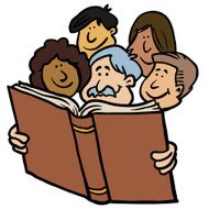 Group Reading Clip Art