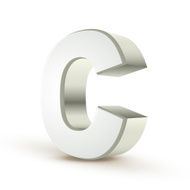 3d alphabet silver C N2