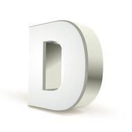 3d alphabet silver D N2