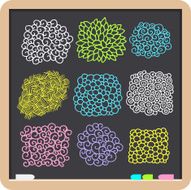 Blackboard With Abstract Doodles N2