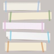 Set of different vector paper stripes