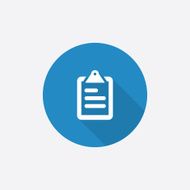 list Flat Blue Simple Icon with long shadow N5