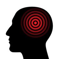 Silhouette of a human head with the target N3