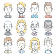 Business people avatar icons