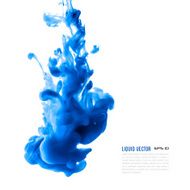 Liquid ink cloud Vector abstract background Isolated element N21