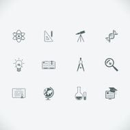 Education and learning modern line icons